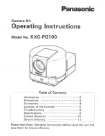 Preview for 1 page of Panasonic KXCPG100 - VIDEO TELECONFERENCI Operating Instructions Manual