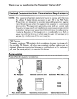 Предварительный просмотр 2 страницы Panasonic KXCPG100 - VIDEO TELECONFERENCI Operating Instructions Manual