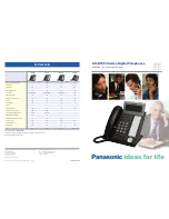 Panasonic KXDT346 - DIGITAL PROPRIETARY TELEPHONE Specifications preview