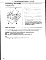 Preview for 16 page of Panasonic KXF1000 - FAX Operating Instructions Manual