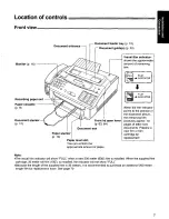 Preview for 7 page of Panasonic KXF1050 - FAX Operating Instructions Manual