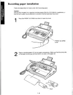 Предварительный просмотр 18 страницы Panasonic KXF110 - CONSUMER FACSIMILE Operating Instructions Manual