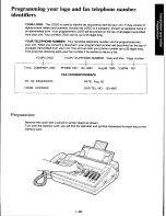 Предварительный просмотр 29 страницы Panasonic KXF110 - CONSUMER FACSIMILE Operating Instructions Manual