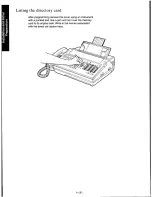 Предварительный просмотр 40 страницы Panasonic KXF110 - CONSUMER FACSIMILE Operating Instructions Manual