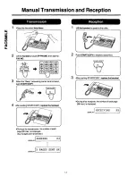 Предварительный просмотр 10 страницы Panasonic KXF120 - CONSUMER FACSIMILE Operating Instructions Manual