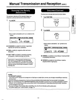 Предварительный просмотр 11 страницы Panasonic KXF120 - CONSUMER FACSIMILE Operating Instructions Manual