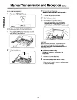 Предварительный просмотр 12 страницы Panasonic KXF120 - CONSUMER FACSIMILE Operating Instructions Manual