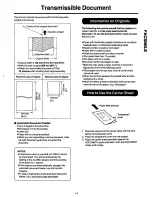 Предварительный просмотр 13 страницы Panasonic KXF120 - CONSUMER FACSIMILE Operating Instructions Manual