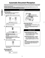 Предварительный просмотр 14 страницы Panasonic KXF120 - CONSUMER FACSIMILE Operating Instructions Manual