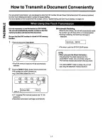 Предварительный просмотр 16 страницы Panasonic KXF120 - CONSUMER FACSIMILE Operating Instructions Manual