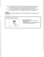 Предварительный просмотр 2 страницы Panasonic KXF140 - ANSWERING SYSTEM Operating Instructions Manual