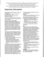 Preview for 2 page of Panasonic KXF150 - CONSUMER FACSIMILE Operating Instructions Manual