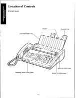 Предварительный просмотр 10 страницы Panasonic KXF160 - CONSUMER FACSIMILE Operating Instructions Manual