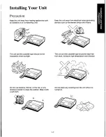 Предварительный просмотр 15 страницы Panasonic KXF160 - CONSUMER FACSIMILE Operating Instructions Manual