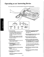 Предварительный просмотр 52 страницы Panasonic KXF160 - CONSUMER FACSIMILE Operating Instructions Manual