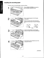 Предварительный просмотр 20 страницы Panasonic KXF250 - CONSUMER FACSIMILE Operating Instructions Manual