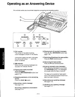 Предварительный просмотр 56 страницы Panasonic KXF250 - CONSUMER FACSIMILE Operating Instructions Manual