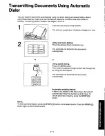 Предварительный просмотр 73 страницы Panasonic KXF250 - CONSUMER FACSIMILE Operating Instructions Manual