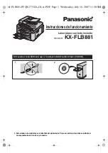 Предварительный просмотр 1 страницы Panasonic KXFLB881 - Network Multifunction Laser... Instrucciones De Funcionamiento