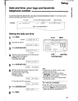 Предварительный просмотр 29 страницы Panasonic KXFLM600AL Operating Instructions Manual