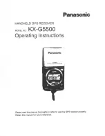 Panasonic KXG5500 - GPS RECEIVER Operating Instructions Manual предпросмотр