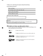 Preview for 2 page of Panasonic KXPX2M - HOME PHOTO PRINTER Operating Instructions Manual