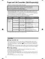 Preview for 12 page of Panasonic KXPX2M - HOME PHOTO PRINTER Operating Instructions Manual