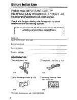 Предварительный просмотр 2 страницы Panasonic KXT4410B - CORDLES/ANS MAC/HYBR Operating Instructions Manual