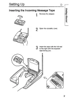 Предварительный просмотр 9 страницы Panasonic KXT4410B - CORDLES/ANS MAC/HYBR Operating Instructions Manual