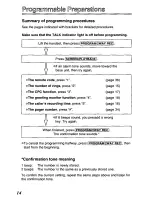 Предварительный просмотр 14 страницы Panasonic KXT4410B - CORDLES/ANS MAC/HYBR Operating Instructions Manual