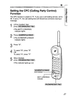 Предварительный просмотр 17 страницы Panasonic KXT4410B - CORDLES/ANS MAC/HYBR Operating Instructions Manual