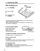 Предварительный просмотр 22 страницы Panasonic KXT4410B - CORDLES/ANS MAC/HYBR Operating Instructions Manual