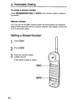 Предварительный просмотр 24 страницы Panasonic KXT4410B - CORDLES/ANS MAC/HYBR Operating Instructions Manual