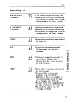 Предварительный просмотр 43 страницы Panasonic KXT4410B - CORDLES/ANS MAC/HYBR Operating Instructions Manual