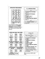 Предварительный просмотр 47 страницы Panasonic KXT4410B - CORDLES/ANS MAC/HYBR Operating Instructions Manual