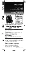 Panasonic KXTC1460B - CORDLESS 900 ANALOG Operating Instructions Manual предпросмотр