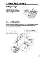 Предварительный просмотр 3 страницы Panasonic KXTC1710B - CORDLESS 900 ANALOG User Manual