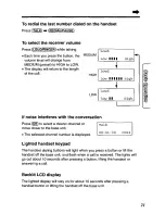 Предварительный просмотр 21 страницы Panasonic KXTC1710B - CORDLESS 900 ANALOG User Manual