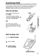 Предварительный просмотр 25 страницы Panasonic KXTC1710B - CORDLESS 900 ANALOG User Manual