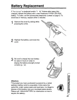 Предварительный просмотр 49 страницы Panasonic KXTC1710B - CORDLESS 900 ANALOG User Manual