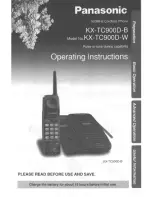 Panasonic KXTC900DB - CORDLESS 900 ANALOG User Manual preview