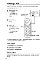 Preview for 14 page of Panasonic KXTC905W - CORDLESS 900 ANALOG User Manual