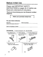 Предварительный просмотр 2 страницы Panasonic KXTC933B - CORDLESS 900 ANALOG User Manual