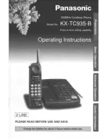 Preview for 1 page of Panasonic KXTC935B - CORDLESS 900 ANALOG User Manual