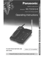 Panasonic KXTCC912B - CORDLESS 900 ANALOG User Manual предпросмотр