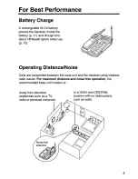 Preview for 3 page of Panasonic KXTCC912B - CORDLESS 900 ANALOG User Manual