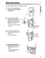 Preview for 17 page of Panasonic KXTCC912B - CORDLESS 900 ANALOG User Manual