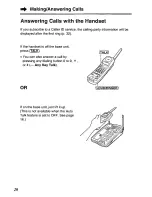 Preview for 20 page of Panasonic KXTCC912B - CORDLESS 900 ANALOG User Manual