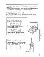 Preview for 33 page of Panasonic KXTCC912B - CORDLESS 900 ANALOG User Manual