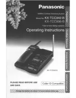 Предварительный просмотр 1 страницы Panasonic KXTCC936B - CORDLESS 900 ANALOG User Manual